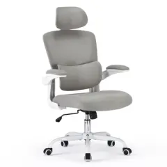 GlasFlength Task and Office Chairs with Support Armrest，Ergonomic, Adjustable，Computer Chair and Gaming Chair, Gray, 25.59"*16.14"*47.24"