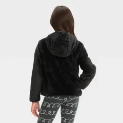 Girls' Faux Fur Zip-Up Jacket - Cat & Jack&trade;