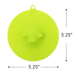 Wrapables Silicone Cup Lids, Large Anti-Dust Leak-Proof Coffee Mug Covers for Hot and Cold Drinks (Set of 6), Cute Piggies