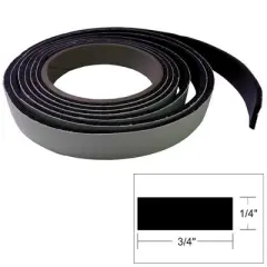 Taco Marine Hatch Tape - 8'l X 1/4"h X 3/4"w - Black - Model 11005719.