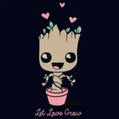 Girl's Marvel Groot Let Love Grow T-Shirt