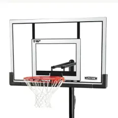 Lifetime Adjustable Portable 52" Basketball Hoop - White/Black