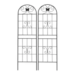 NicBex Metal Garden Trellis for Climbing Plants Lattice Panels for Outside Rustproof Arch Trellis for Garden