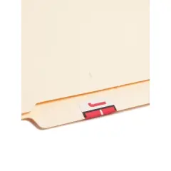 Smead A-Z Color-Coded Bar-Style End Tab Labels Letter J Red 500/Roll 67080