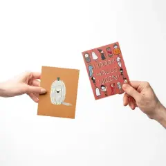 Happy Halloween, Skeleton Tour, Pumpkin Mummy Fall/Autumn Greeting Card Pack Sets (3 ct, Assorted) by Ramus & Co