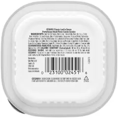 Cesar Classic Loaf in Sauce Porterhouse Steak, Beef and Gravy Flavor Small Breed Wet Dog Food - 3.5oz