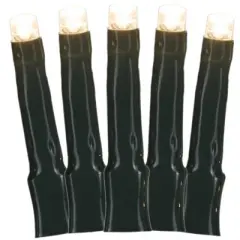 GE StayBright 250-Count Warm White LED Plug-In String Lights Green Wire 51.8FT