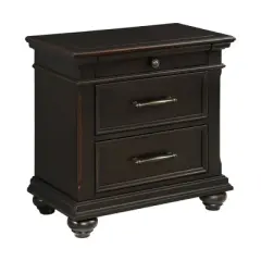 Brooks 3 Drawer Nightstand with USB Ports Black - Picket House Furnishings