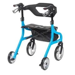 Drive Medical Nitro Sprint Rollator Walker - Height-Adjustable, Folding - Blue