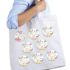 Big Dot of Happiness Wildflowers Bride - 3 inch Boho Floral Bridal Shower and Wedding Party Badge - Pinback Buttons - Set of 8