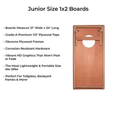 Distressed Wood Cornhole Boards - ACA Backyard Series