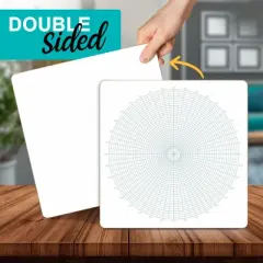 SCRIBBLEDO Circular Grid 12"x12" Dry Erase Board