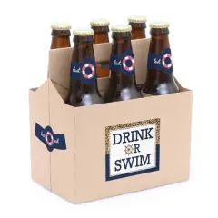 Big Dot of Happiness Last Sail Before the Veil - Nautical Bridal Shower & Bachelorette Party D&eacute;cor - 6 Beer Bottle Label Stickers & 1 Carrier