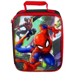 Marvel Spider-Man and Miles Morales Comic Superhero Insulated Lunch Tote Black