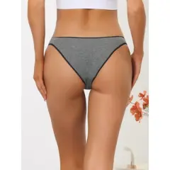 Allegra K Women's Low-Rise Contract Color Sporty Sweat-Absorbing Thongs