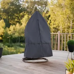 F&J Outdoors Premium Waterproof Outdoor Patio Egg Chair Cover, Gray, 45" x 70" x 45"