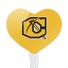 Cameron University Primary Logo Heart Love Cupcake Picks Toppers Decoration Set of 6
