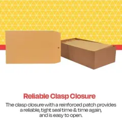 School Smart Kraft Envelope with Clasp, 7-1/2 x 10-1/2 Inches, Pack of 100