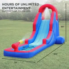 Sunny & Fun Inflatable Kids Backyard Water Park W/Slide