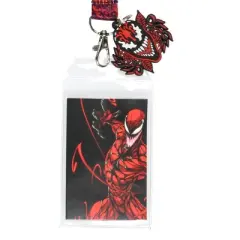 Marvel Venom 2 Carnage Lanyard ID Badge Holder With Character Rubber Charm