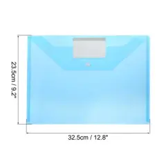 Unique Bargains A4 Envelope Office File Folder Pockets with Snap Button 10 Pcs