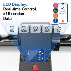 Superun 2 level Legs & Arms Under Desk Exercise Bike with Real-Time LCD Monitor