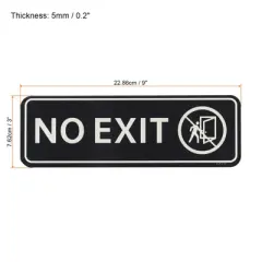 Unique Bargains Acrylic Self-Adhesive Decor Home Business No EXIT Sign
