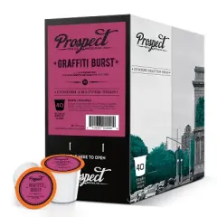 Prospect Tea Pomegranate White Tea Pods for Keurig K-Cup Brewer, Graffiti Burst, 40 count