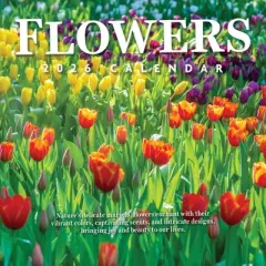 TF Publishing 13.5"x14.5" 2026 Flowers Wall Calendar