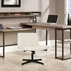 BestMassage Criss Cross Chiar Armless Adjustable Swivel Padded Home Office Desk Chair Wide Seat Computer Task for Home Office