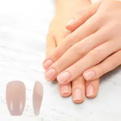 Unique Bargains Women's Fashion Fake Nails Pink White 120-pieces Per Set