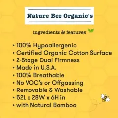 Nature Bee Organic's Ultra Breathable 2-Stage Crib & Toddler Mattress