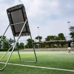 VEVOR Folding Lacrosse Rebounder for Backyard, 3x4 Ft Volleyball Bounce Back Net, Pitchback Throwback Baseball Softball Return Training Screen,Black