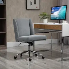 Vinsetto Ergonomic Mid Back Computer Office Chair, Task Desk 360&deg; Swivel Rocking Chair w/ Adjustable Height