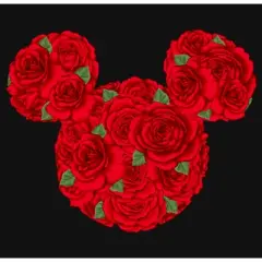 Girl's Disney Mickey Mouse Rose Silhouette T-Shirt