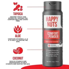 Happy Nuts Comfort Powder Deodorant - Original - 4oz