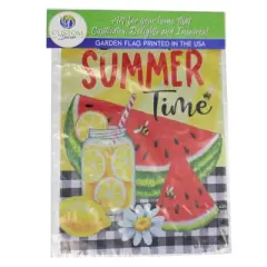 Home & Garden Sweet Summertime  -  One Garden Flag 18.0 Inches -  Watermelon Lemonade  -  4575Fm  -  Polyester  -  Yellow