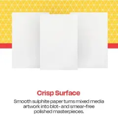 School Smart Folding Bristol Board, 12 x 18 Inches, White, Pack of 100