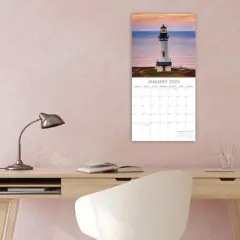 The Gifted Stationery 2025 Square Wall Calendar, Coloring, 16-Month Lifestyles Theme with Stickers (12 x 12 In)