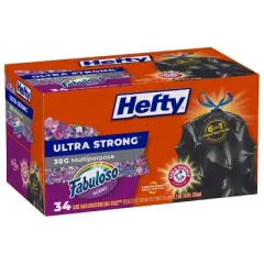 Hefty Ultra Strong Fabuloso 30gal Trash Bags - 34ct