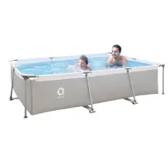 JLeisure Avenli 17773 10 x 6.5 x 2 Feet Outdoor Backyard Above Ground Rectangular Steel Frame Swimming Pool with Repair Kit, 2 Pack
