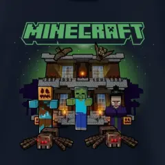 Girl's Minecraft Halloween Creeper Haunted House T-Shirt