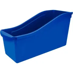 Storex Large Book Bin, Blue, Pack of 6