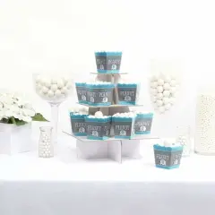 Big Dot of Happiness Blue Elephant - Party Mini Favor Boxes - Boy Baby Shower or Birthday Party Treat Candy Boxes - Set of 12