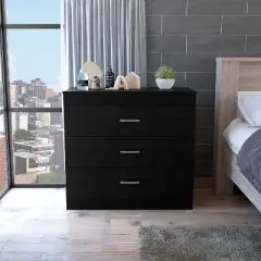 NicBex 3 Drawer Dresser for Bedroom,Chest of Drawers with Metal Handle Design,Modern Freestanding Dresser,Storage Dressers for Bedroom