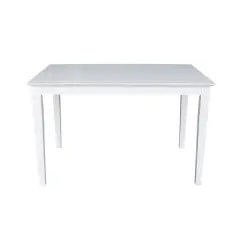 Solid Wood 30 X 48" Dining Table White - International Concepts