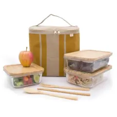 Nourish by SoYoung Lunch Bag - Mustard Stripes