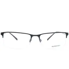 Burberry BE1282 1001 Unisex Semi-Rimless Eyeglasses Black Palladium 55mm