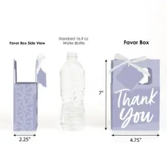 Big Dot of Happiness Purple Elegantly Simple - Guest Party Favor Boxes - Set of 12