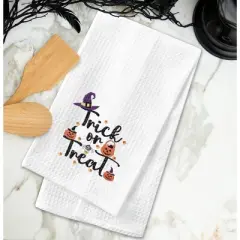 C&F Home Halloween "Trick or Treat" 100% Cotton Waffle Weave Handtowel